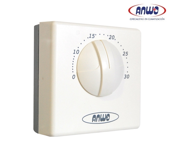 TERMOSTATO AMBIENTAL DE CALEFACCION SIMPLE ANWO ATS-3 CONTACTOS